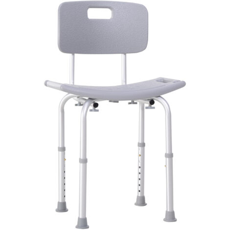 easycomfort sedia doccia in alluminio e plastica altezza regolabile 8 livelli (1/5)