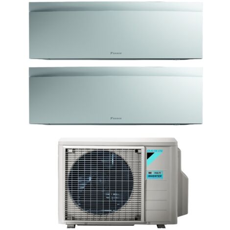 Climatizzatore Condizionatore Daikin Bluevolution Dual Split Inverter serie EMURA WHITE III 7+12 con 2MXM40A R-32 Wi-Fi Integrato 7000+12000 Colore Bianco Opaco Garanzia Italiana