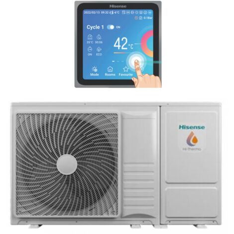 Pompa di Calore Reversibile Monoblocco Hisense Hi-Terma AHZ-044HCDS1 R-32 Wi-Fi Optional con Comando Incluso