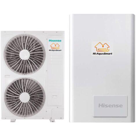 Pompa di Calore Splittata Biventola Aria/Acqua Hisense Hi-AquaSmart AHM-160UXCSAPA3 + AHW-120UCSEPA R-410 con Comando Incluso