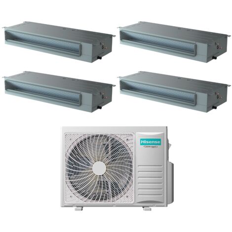 climatizzatore condizionatore hisense quadri split inverter canalizzato canalizzabile 9+9+9+12 con 4amw81u4raa r-32 wi-fi optional 9000+9000+9000+12000 con telecomando di serie e cablato incluso (1/2)