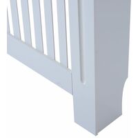 EASYCOMFORT Copritermosifone in Legno MDF Bianco, 172x19x81cm