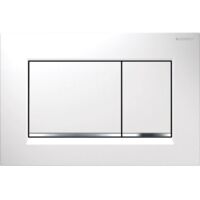 Placca di comando di colore bianco con doppio tasto Geberit Sigma 30 115.883.KJ.1 Bianco