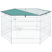 easycomfort recinto pieghevole per cani e cuccioli in filo metallico (120cm x 60cm) con copertura in poliestere impermeabile