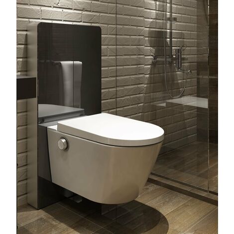 Schwarzglas Sensor - Sanitärmodul für Wand-WC
