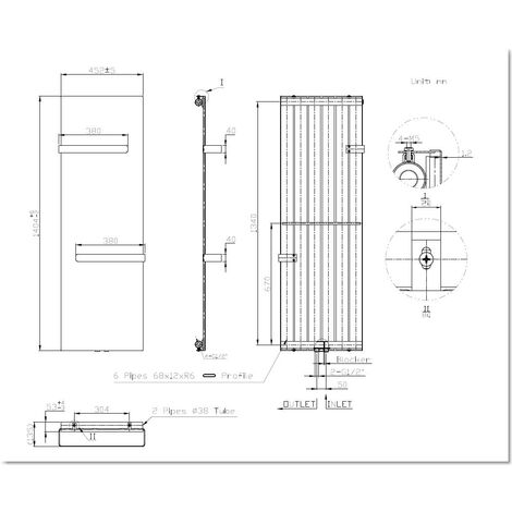 Badheizkörper ALWAR in 140 x 45 cm (Mittelanschluss, grau)