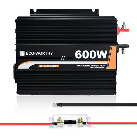 NEUWERTIG] ECO-WORTHY 600W Spannungswandler 12Vdc 230Vac Inverter