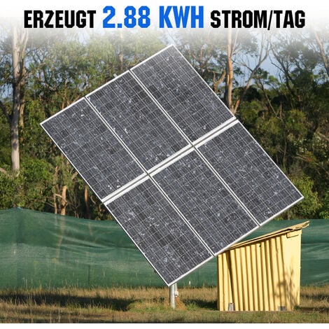 ECO-WORTHY 3kWh/Tag Solarpanel Kit 720W 12V Solarsystem für netzunabhängige  Haushalte Wohnmobile:6 Stücke 120W