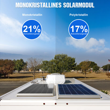 ECO-WORTHY Solarpanel 10W Solarmodul 12v Solarzelle Pv 12 Volt zum