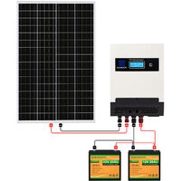 ECO-WORTHY 120W Solarpanel-Kit Reiner Sinus-Solar-Inverter Lithium-Batterie Schuppen Kabine Haus Marine Boot Wohnmobil