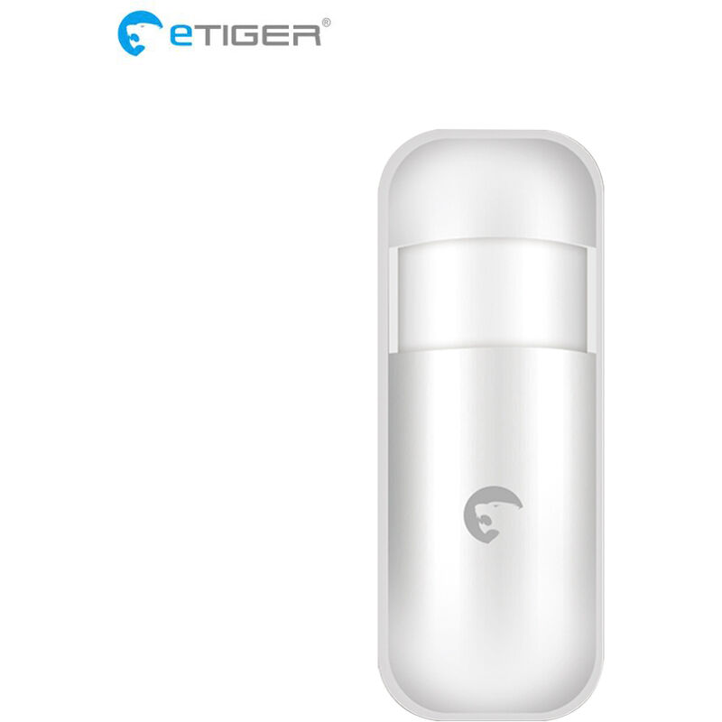 Detector de movimiento PIR de cortina inalambrico eTiger ES-CD1A, para el sistema de alarma de seguridad antirrobo eTiger Home