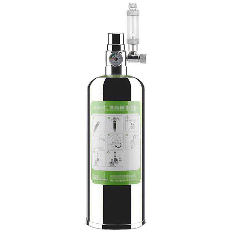 Delicacydex DIY ABS Sistema de CO2 Kit Generador Parte Tapa de Botella con Tubos para Acuario plantado Interfaz A/B Peso Ligero portátil Gris Claro