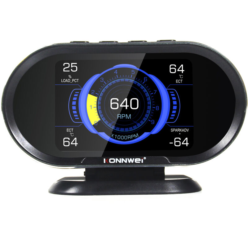 KONNWEI HUD 3.5in Hud Head Up Display Coche Velocimetro OBDII Computadora de viaje digital inteligente OBDII Escaner OBDII Herramienta de diagnostico Alarma de velocidad