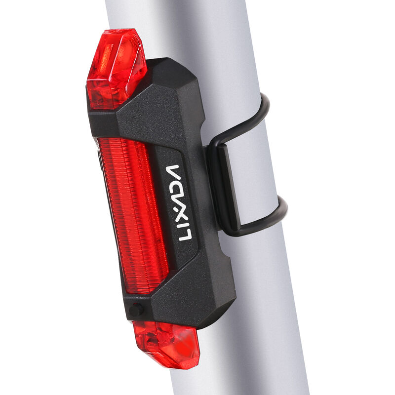 LIXADA USB recargable luz de bicicleta luz trasera de bicicleta impermeable luz trasera de ciclismo luz trasera de seguridad lampara de luz de advertencia,rojo