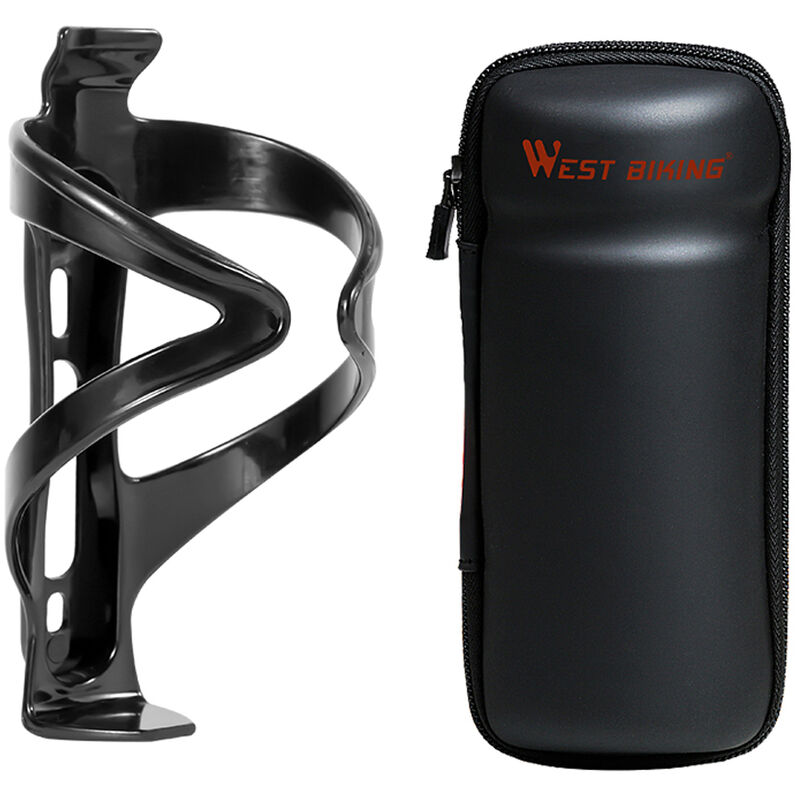 WEST BIKING Herramientas para bicicletas Capsulas Cajas Tienda MTB Cajas de almacenamiento para bicicletas Aplicar portabotellas Herramientas de ciclismo con marco para hervidor,negro brillante