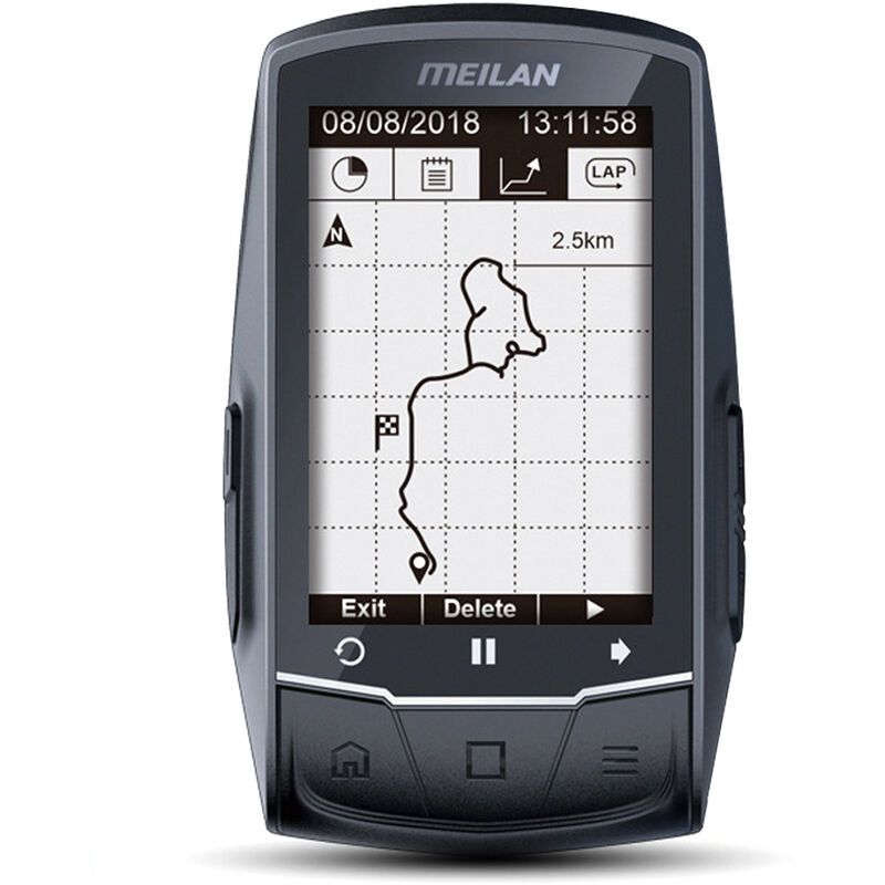 Sistema de posicion global de bicicleta M1 Ordenador de bicicleta Sistema de posicion global de navegacion Velocimetro BLE4.0 Conexion con monitor de cadencia / frecuencia cardiaca / medidor de potencia