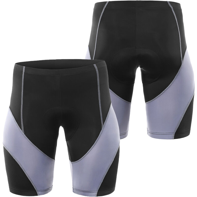 Pantalones cortos acolchados de ciclismo para hombre, pantalones cortos para ciclismo de montana, bicicleta de carretera, MTB,Gris, L