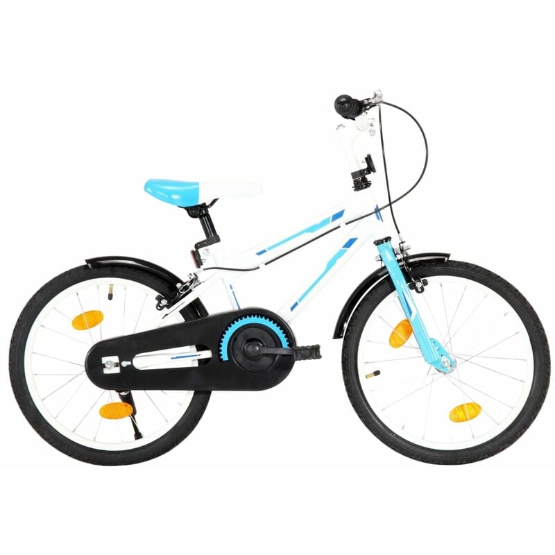 Bicicleta para ninos 18 pulgadas azul y blanco