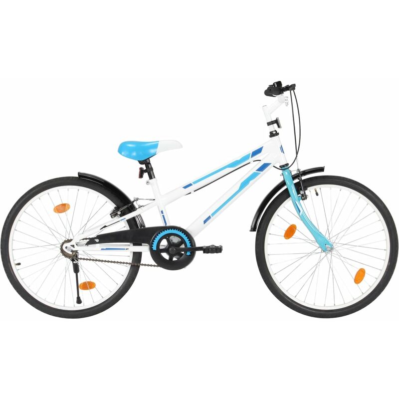 Bicicleta para ninos 24 pulgadas azul y blanco