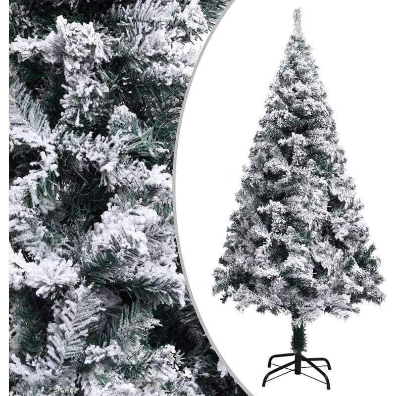 arbol de Navidad artificial con nieve PVC verde 120 cm