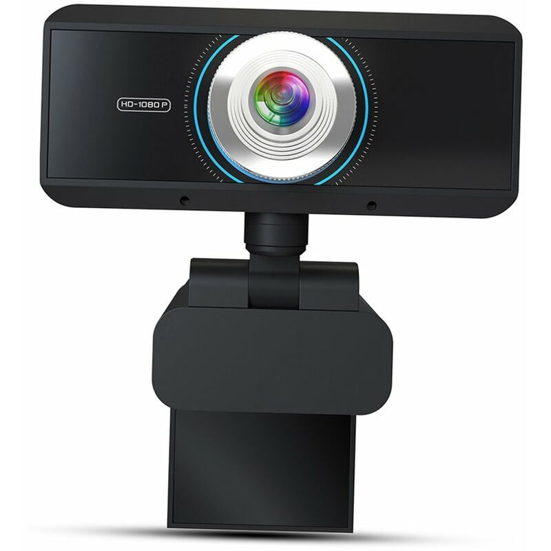 HXSJ S4 1080P Webcam, Cámara de Ordenador de Enfoque Manual, Micrófono Incorporado, con Cubierta de Privacidad, para PC Portátil