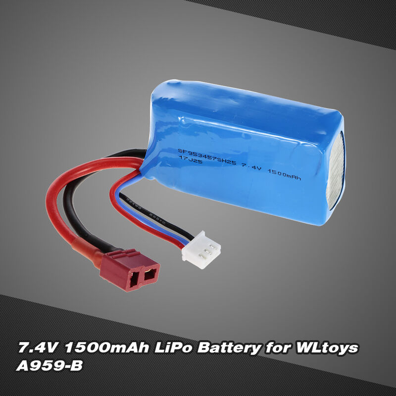 Batería recargable LiPo de 7.4V 1500mAh para WLtoys A959-B A979-B 144001 RC Buggy Car