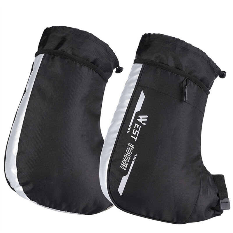 Guantes térmicos para manillar de bicicleta a prueba de viento,Cubierta de manillar de bicicleta caliente,Guantes de ciclismo de seguridad con pintura reflectante