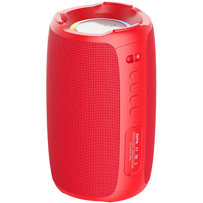 ZEALOT S61 Altavoces Bluetooth Inalámbricos de Alta Potencia,Columna Portátil,Para Ordenador Subwoofer Boom Box,Centro de Música Radio FM,Rojo