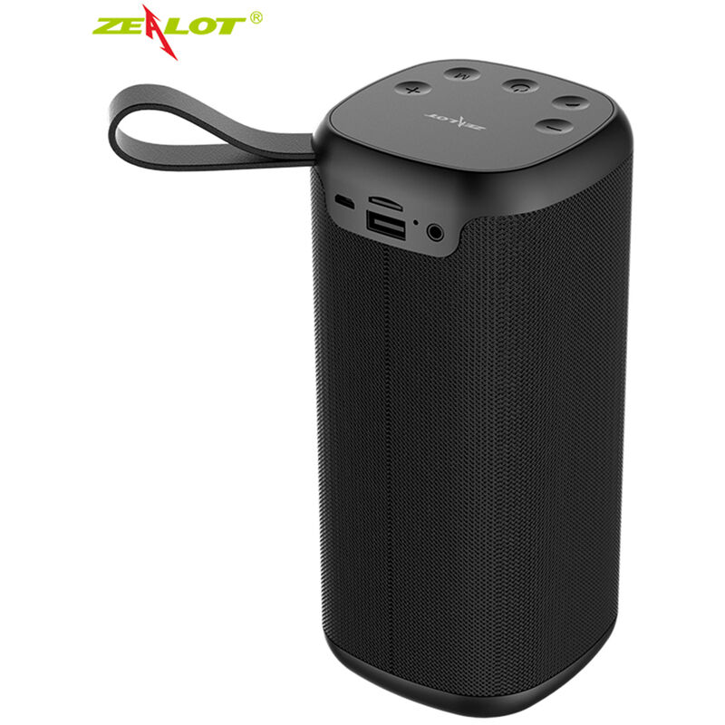 ZEALOT S35 Altavoz Bluetooth Portátil,Caja de Música HIFI Subwoofer para Exteriores,Subwoofer de Audio HD,Alcance de Bluetooth de 66ft,Resistencia al Agua,Negro