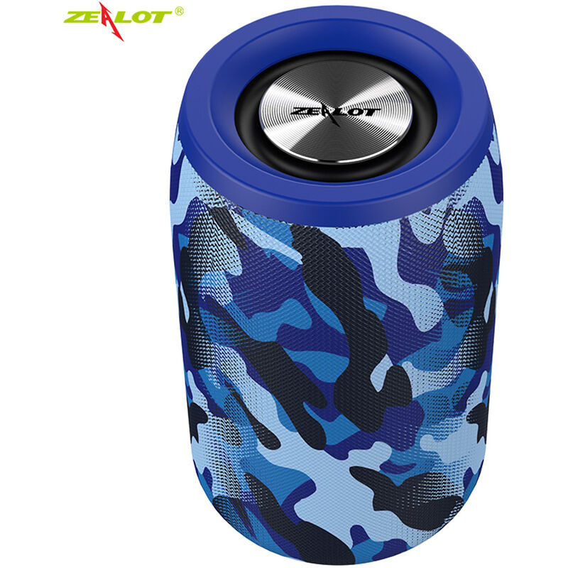 ZEALOT S32 TWS Bluetooth,Altavoz portátil,Mini altavoz de columna inalámbrico impermeable para exteriores,Soporta tarjeta TF FM estéreo 3D Hi-Fi,Camuflaje marino