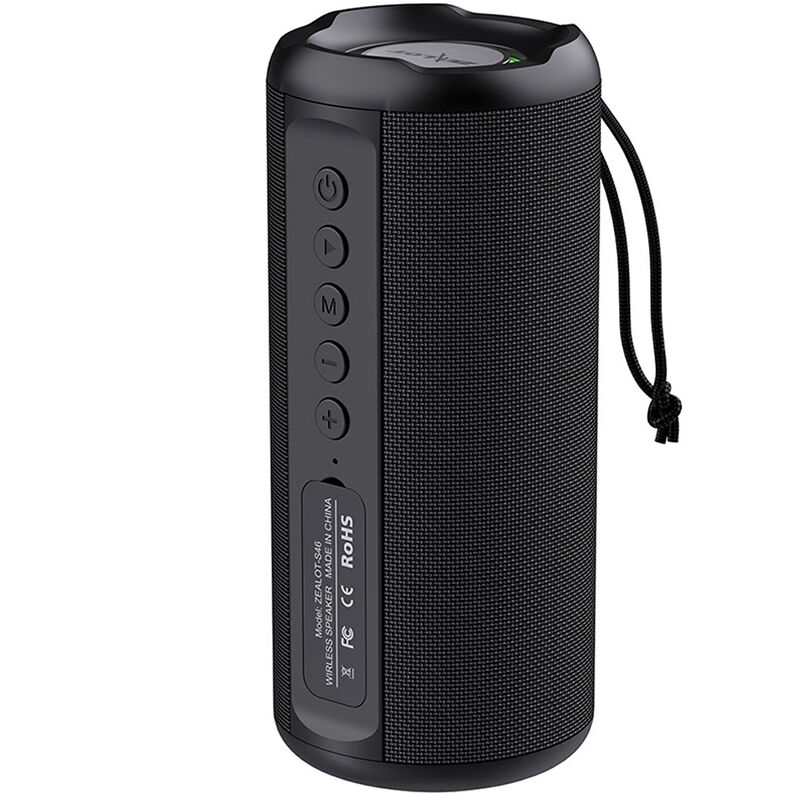 ZEALOT S46 Altavoz Bluetooth inalámbrico 6 horas 10w Altavoz bluetooth de sonido súper fuerte IPX5 a prueba de agua para tarjeta TF de teléfono.