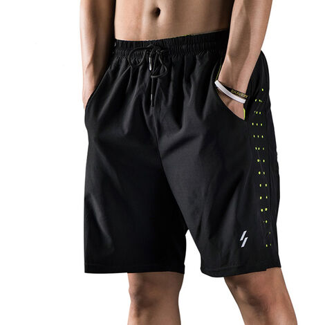 Hombres pantalones cortos para correr, de ciclismo para correr, con revestimiento,XXL - XXL