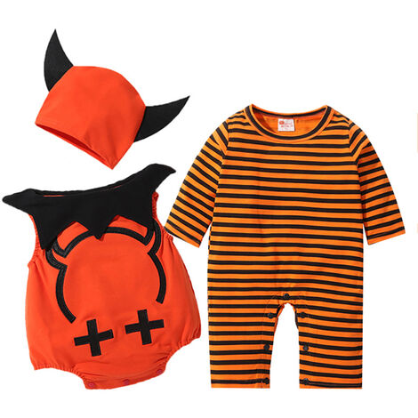 Disfraces De Halloween Para Bebes Alas De Diablo Para Ninos 3 Piezas Conjunto De Ropa Mono