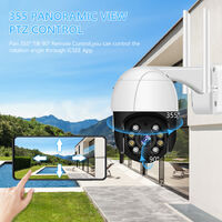 Camara de seguridad PTZ para exteriores 1080P, camara de vigilancia WiFi impermeable para exteriores de 2MP