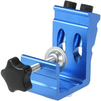 Kit de plantilla de aluminio para orificios de bolsillo todo en uno, localizador de orificios oblicuos,Azul - Azul