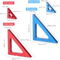 Hamburguesa Publicación Real Regla de triangulos para trabajar la madera, regla de altura de aleacion de  aluminio,Rojo, grande