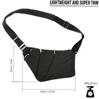 Mochila Sling, bolsa de pecho, ligera, deportiva al aire libre, viajes,  senderismo, antirrobo, bandolera, bandolera, mochila