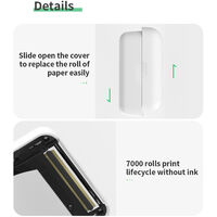 A6 Mini Impresora de bolsillo HD 304DPI Inalambrica BT Impresora termica  Imagen Foto Etiqueta Nota Notas