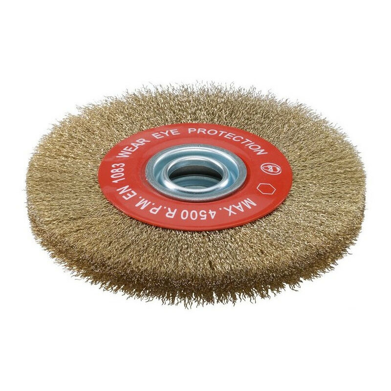 Sidamo - Brosse Circulaire Avec Bagues D.200x25x32fil Ondule Laitonne