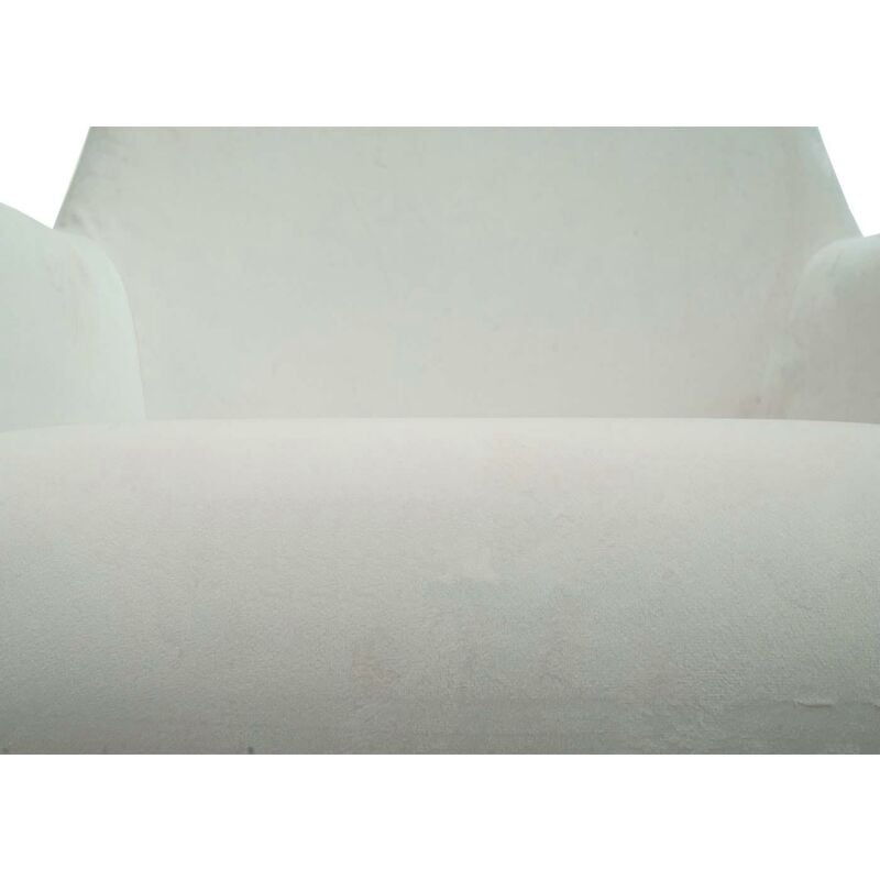 Set 6x sedie poltroncine con seduta girevole HWC-L91 tessuto avorio beige