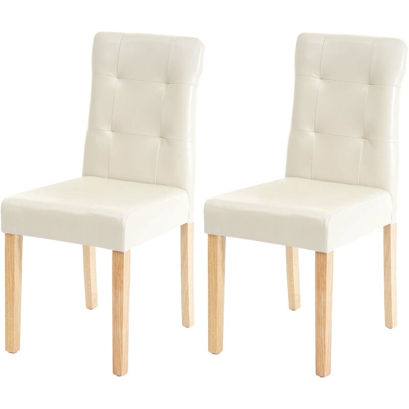 Set 6x sedie HWC-E58 sala da pranzo legno tessuto grigio gambe chiare