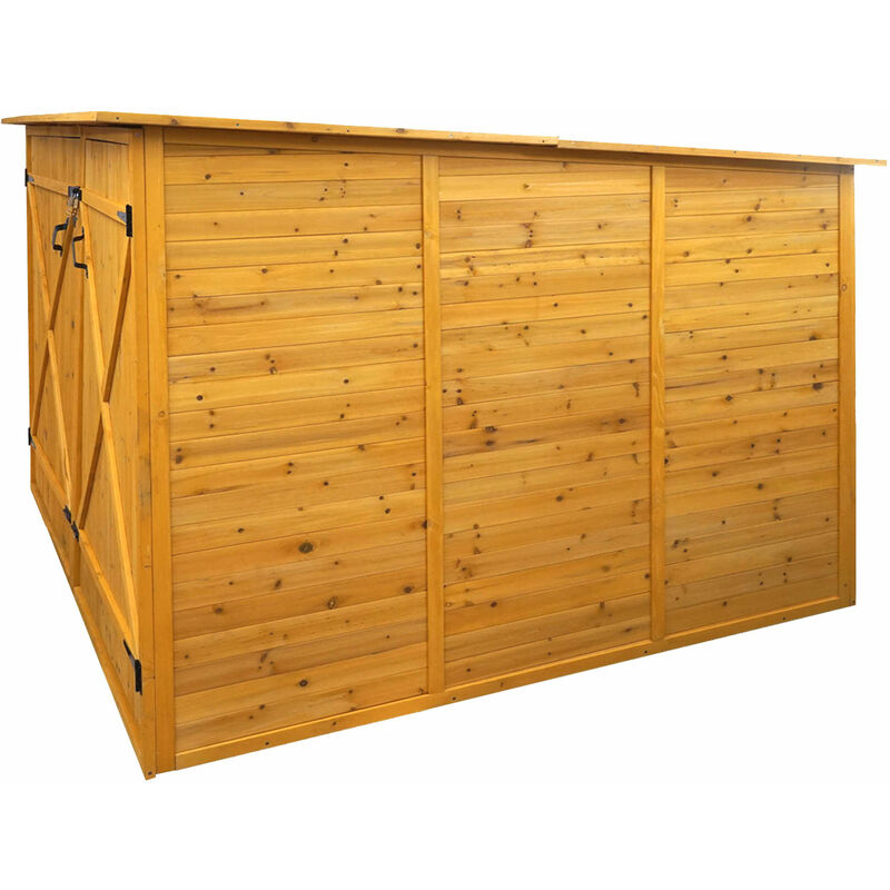 Garage armadio biciclette con serratura HWC-H60 legno box singolo  100x200x152cm antracite