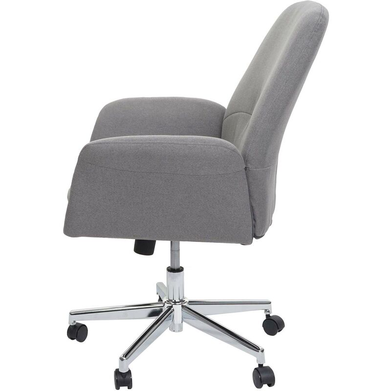 Poltrona ufficio ergonomica regolabile HWC-K23 con braccioli grigio