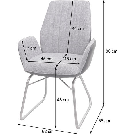 Set 6x sedie con seduta a dondolo HWC-G73 ecopelle tessuto marrone  scamosciato