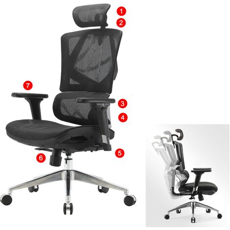 SIHOO Sedia da Ufficio, Sedia Ergonomica da Scrivania per Computer, Sedia  in Rete can Schienale alto e Supporto Lombare Regolabile, Braccioli  Regolabili 3D, Sedia Direzionale Girevole Ufficio (Grigio) : :  Casa e