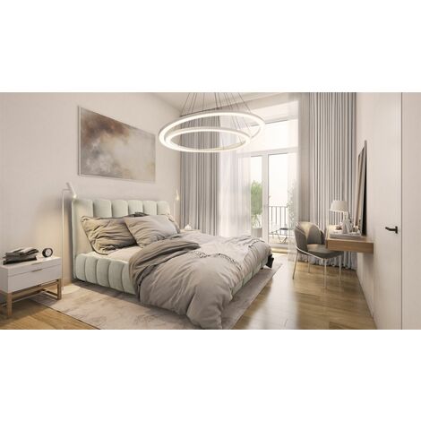 Polsterbett Doppelbett HEDA 180x200cm in Stoff Boston Toffee (1/3)
