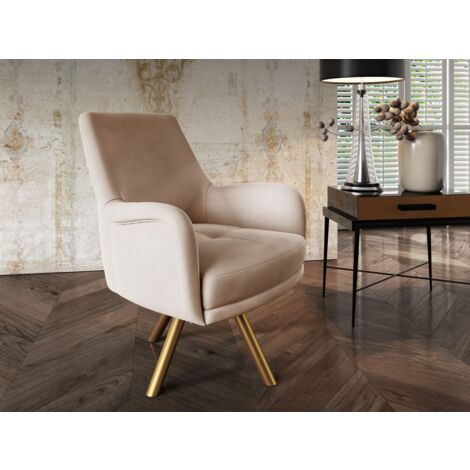 Sessel Drehsessel VALERIE in Stoff Stoff Elisa Velvet Beige (1/5)