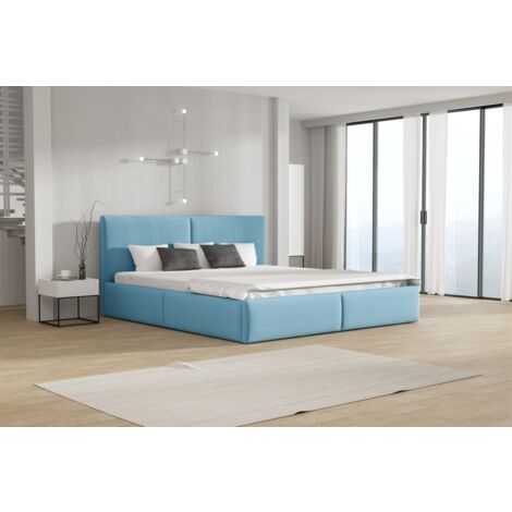 Polsterbett Doppelbett BERGEN 180x200cm Stoff Magic Velvet Sky (1/2)