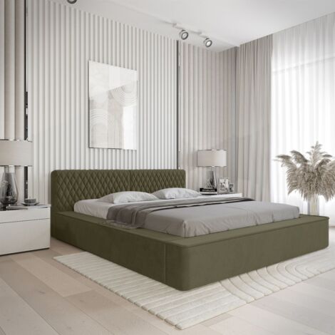 Polsterbett Doppelbett NORFOLK 160x200cm in Stoff Ditra Forest (1/5)