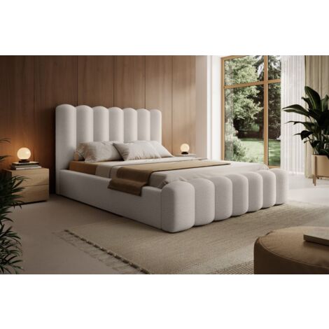Polsterbett Doppelbett MACON 160x200cm Komplettset Stoff Euphoria Creme (1/5)